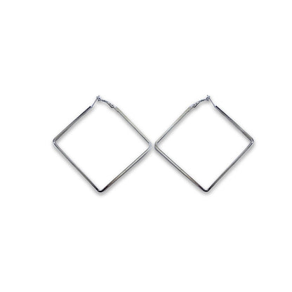 Minimalist Square Hoop Earrings - Modern Geometric Jewelry