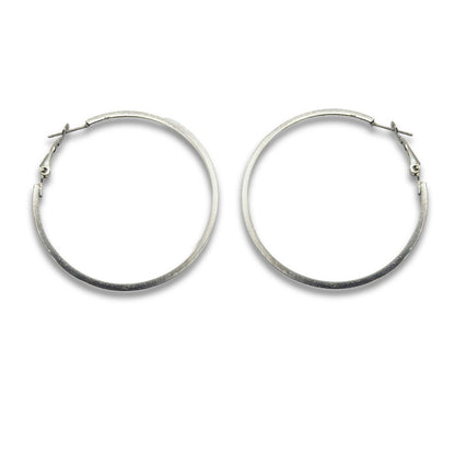 Classic Silver Hoop Earrings - Minimalist Everyday Jewelry