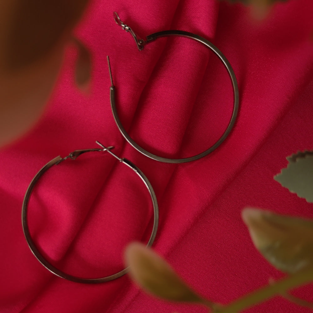 Classic Silver Hoop Earrings - Minimalist Everyday Jewelry