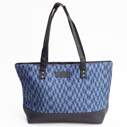 Wavy Blue Tote Bag