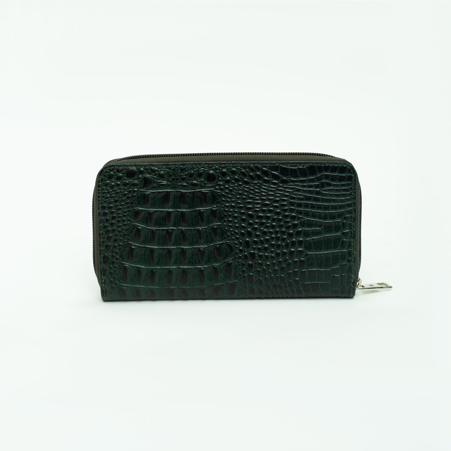 Crocodile Print Leather Wallet