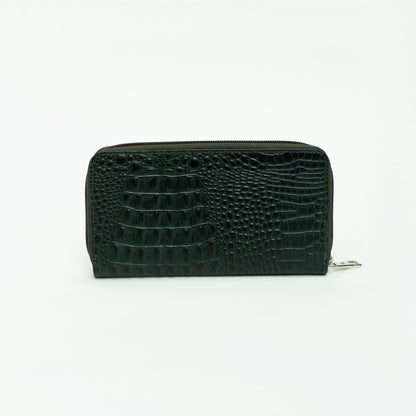 Crocodile Print Leather Wallet