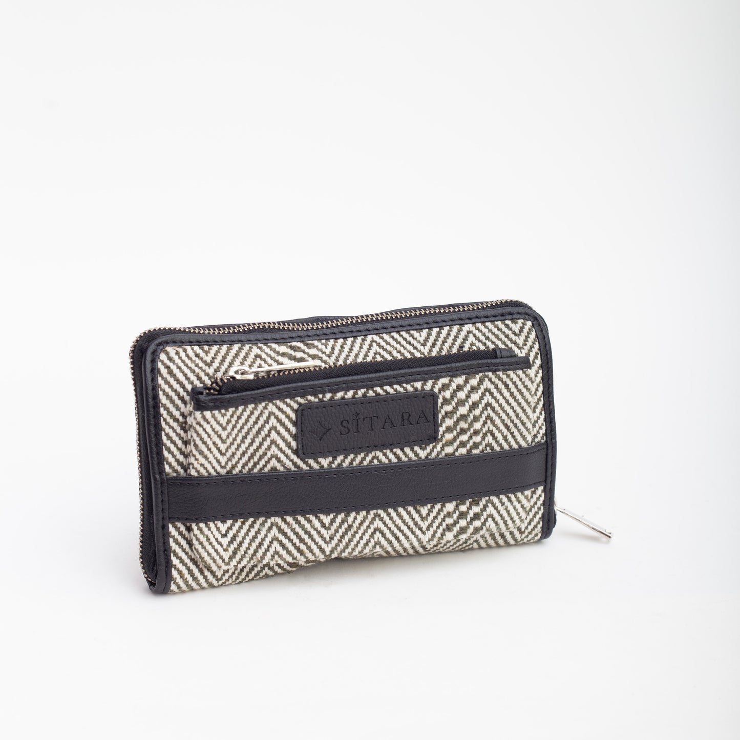 Zig Zag Double Chain Zipper Wallet