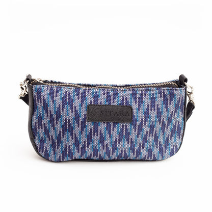 Wavy Blue Baguette Bag