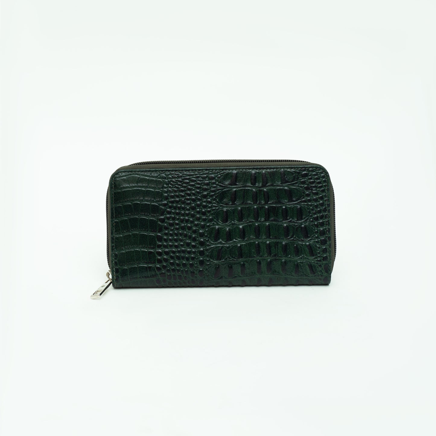 Crocodile Print Leather Wallet