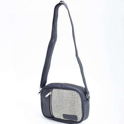 Zig Zag Structured Shoulder Bag