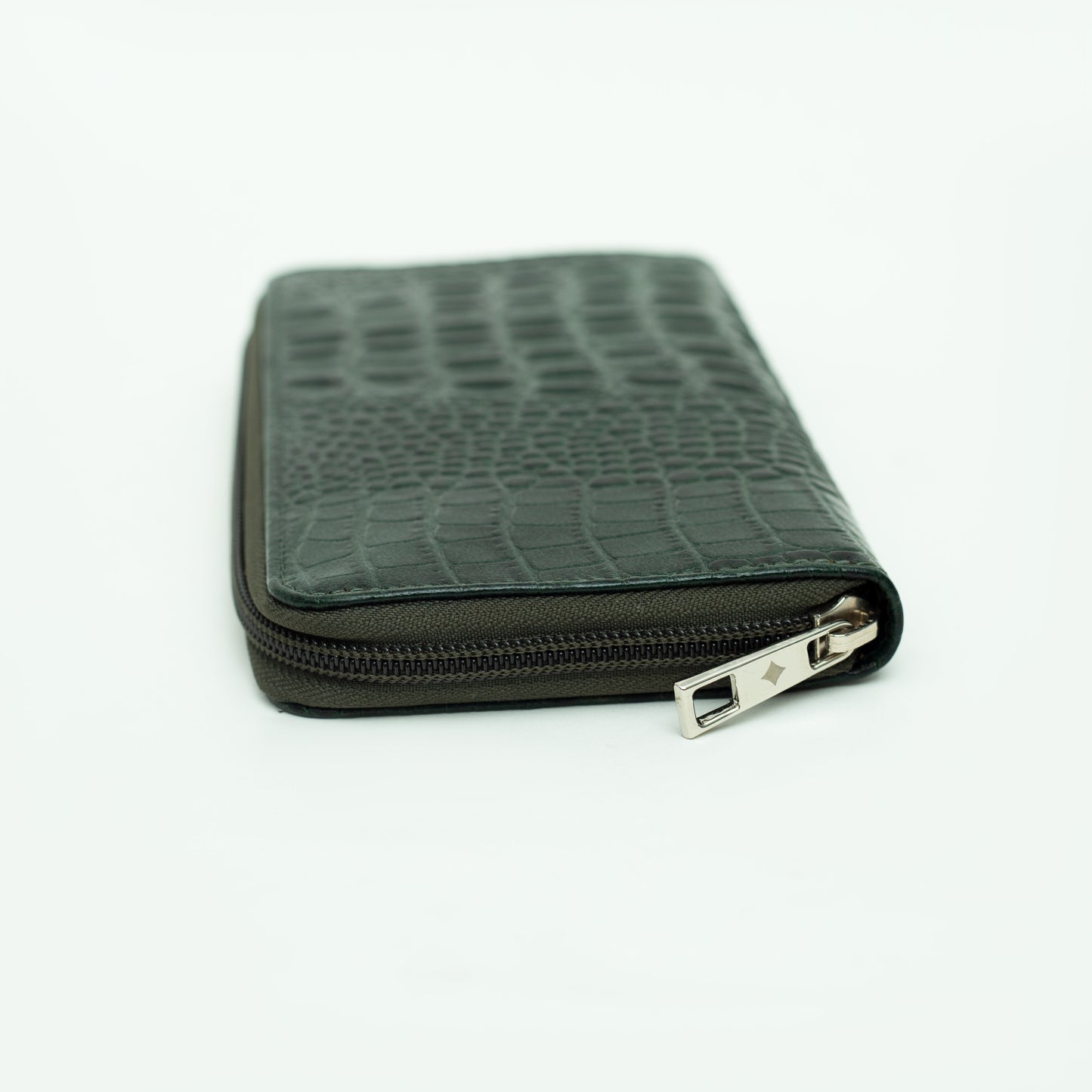 Crocodile Print Leather Wallet