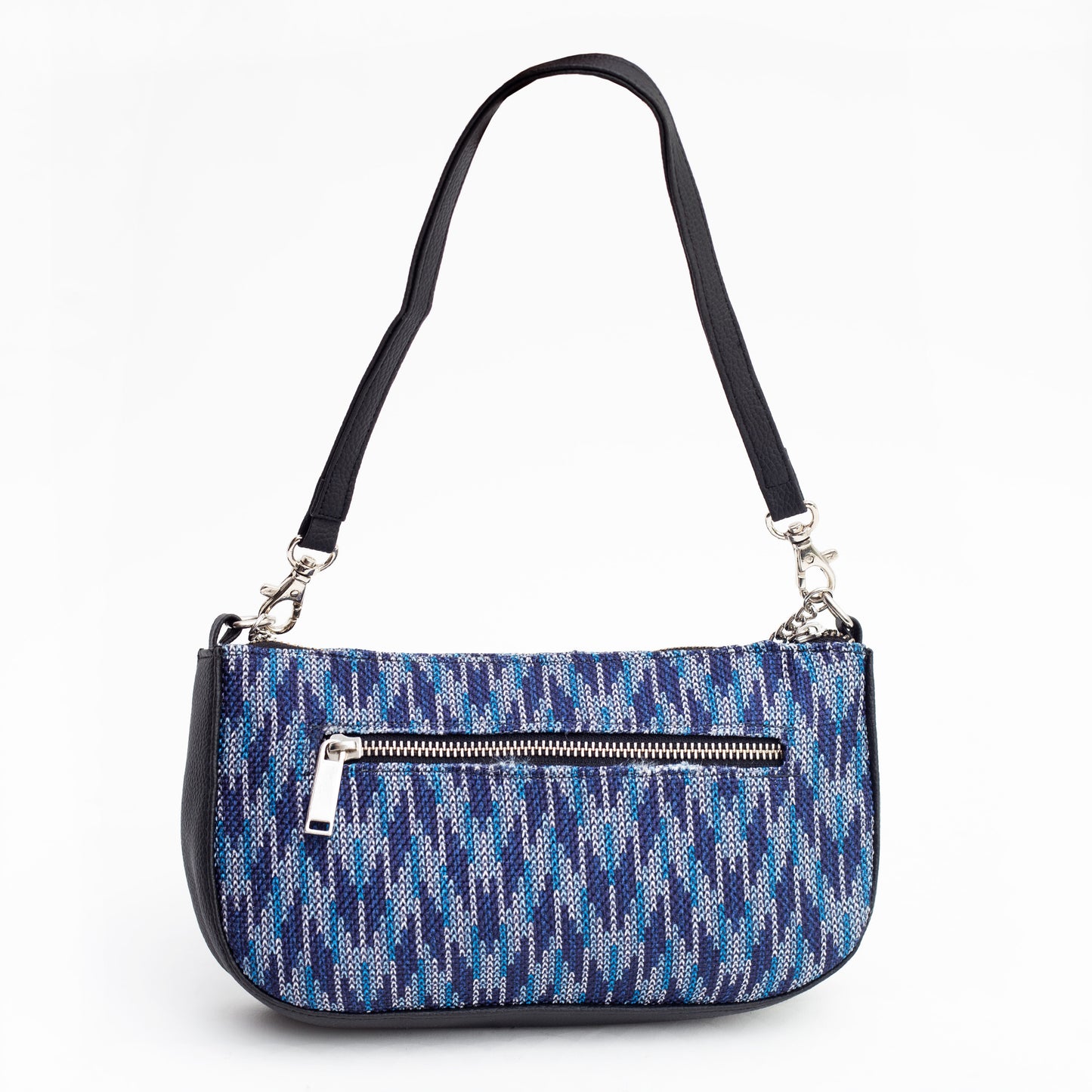 Wavy Blue Baguette Bag