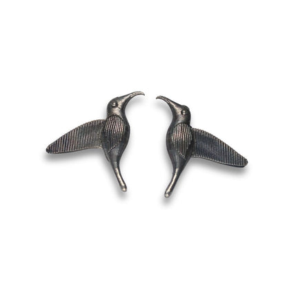 Handcrafted Silver Hummingbird Earrings