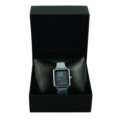 Square Dial Sky-blue strap Watch