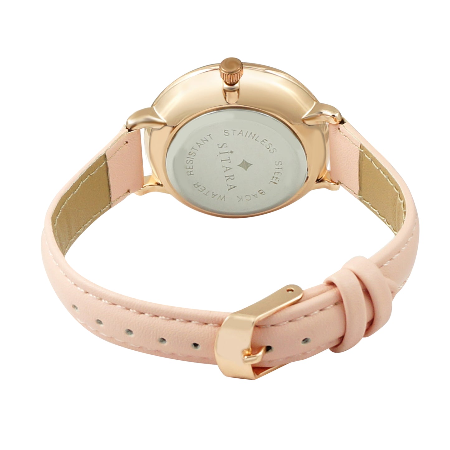 Floral Ele Pink Strap Watch