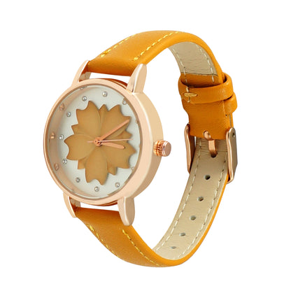 Flower Mustard Strap Watch