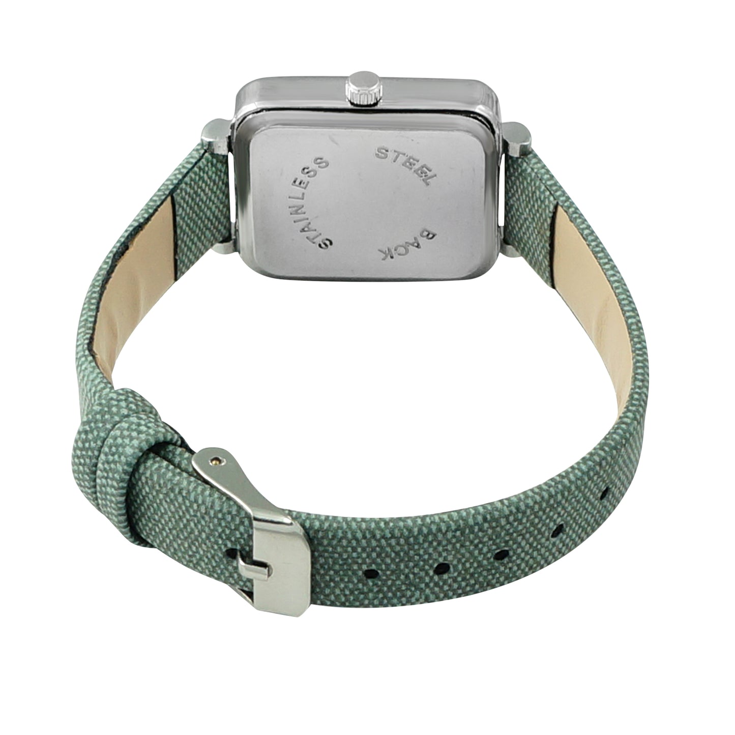 Square Dial Teal strap Watch