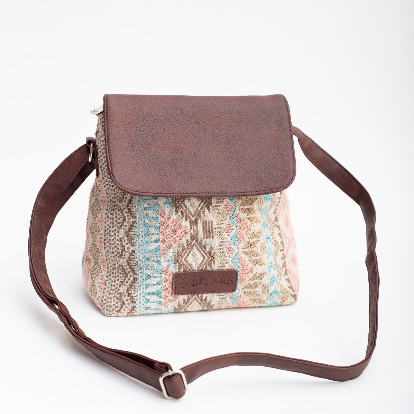 Geometrical Flap Sling Bag