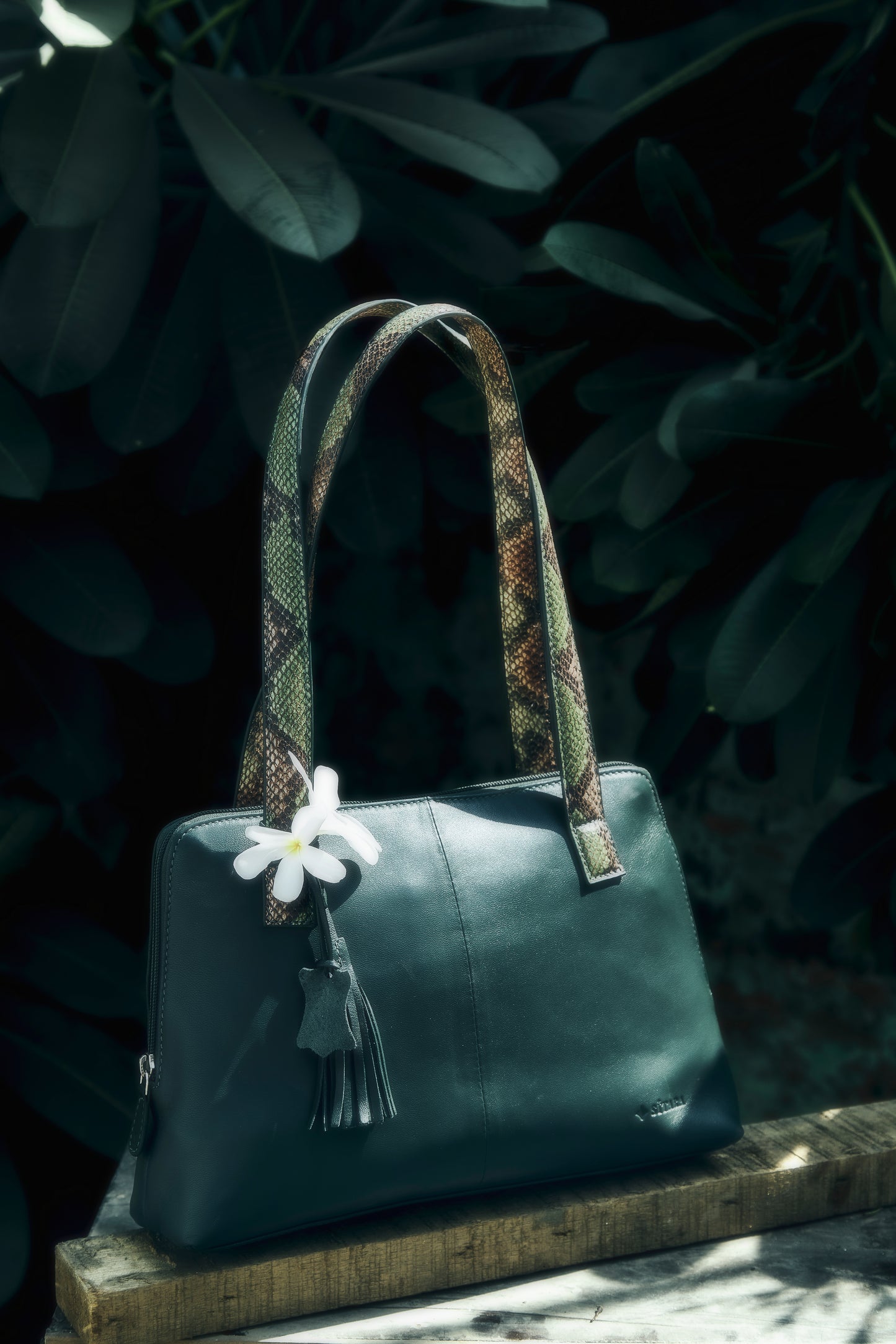 Green Leather Shoulder Bag