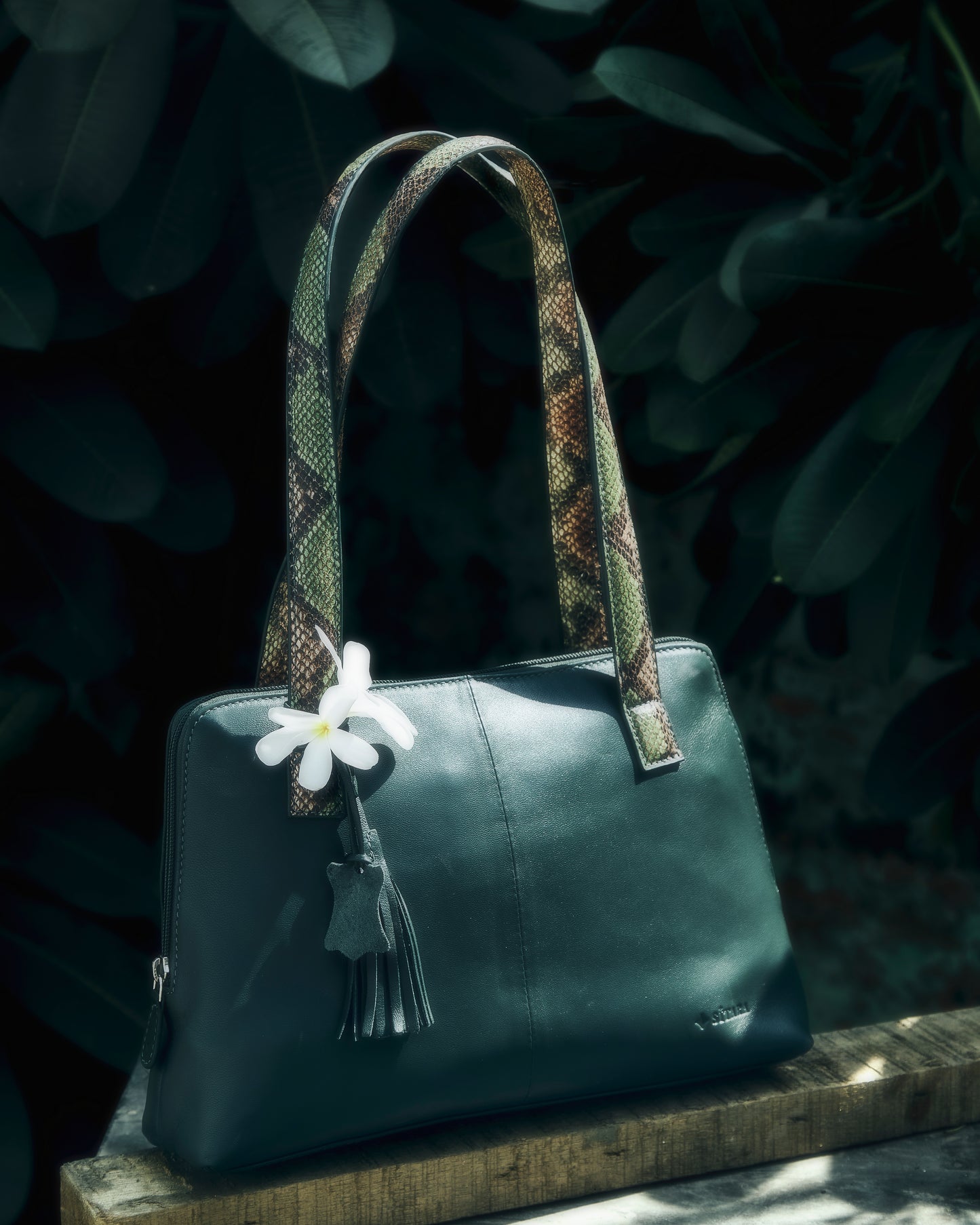 Green Leather Shoulder Bag