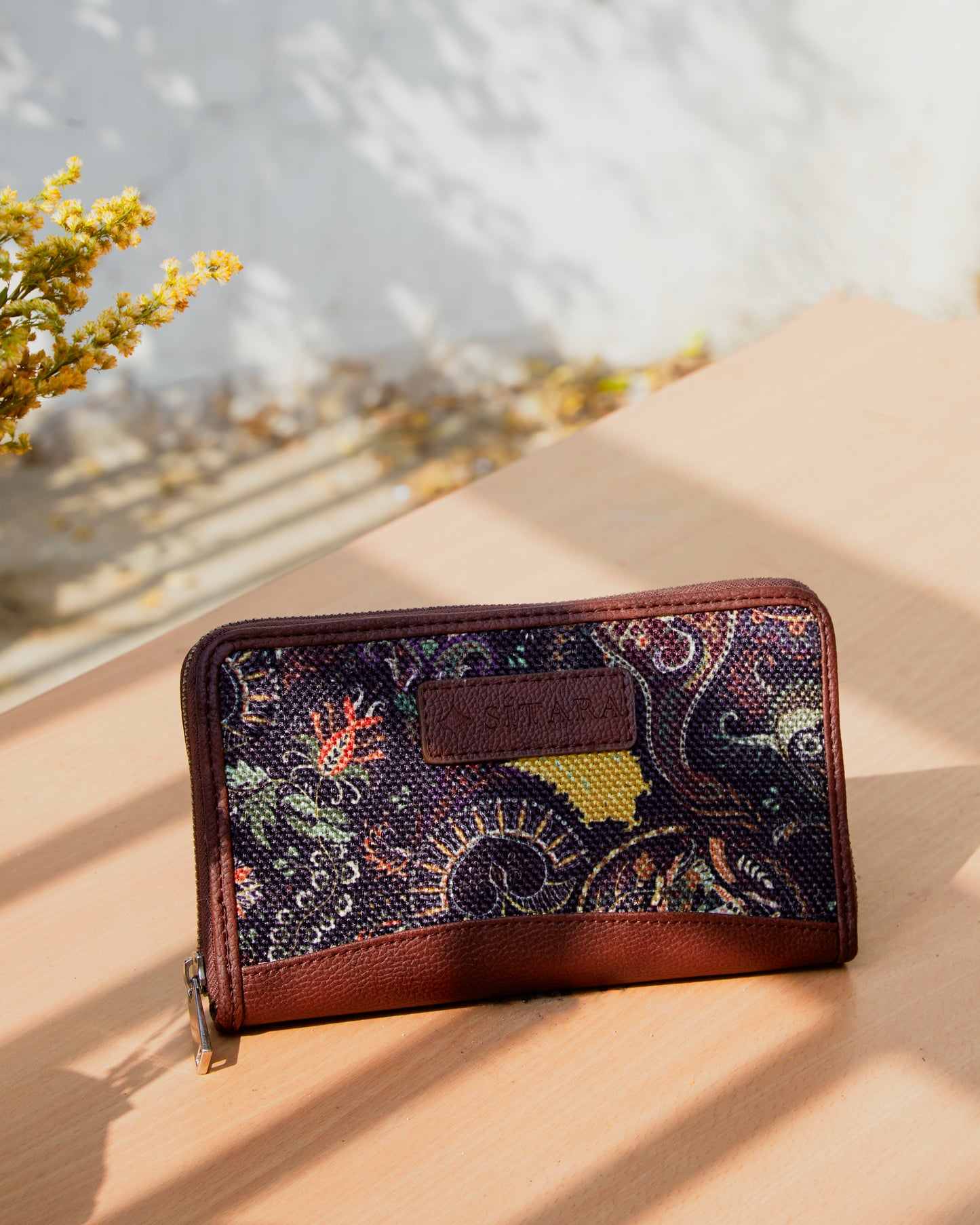 Nightshade Garden Chain Zipper Wallet