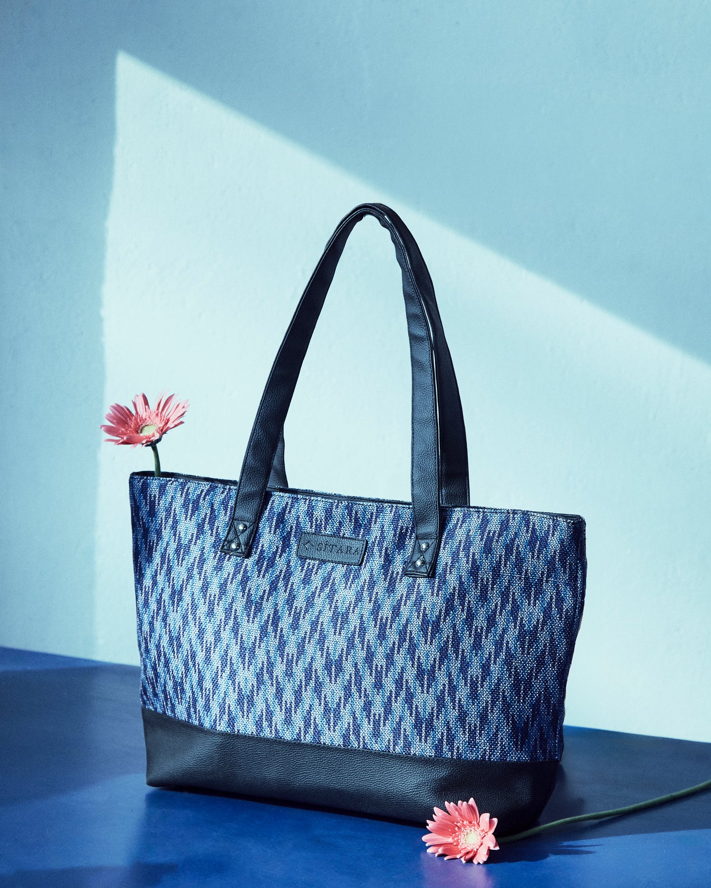 Wavy Blue Tote Bag