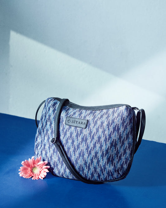 Wavy Blue Sling Bag